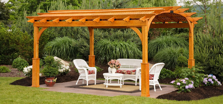 Cedar Wood Pergola Installation in West Covina, CA