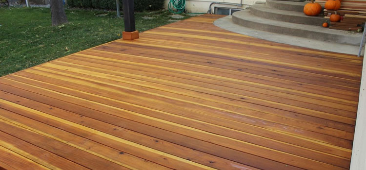 Smooth Redwood Decking in West Covina, CA